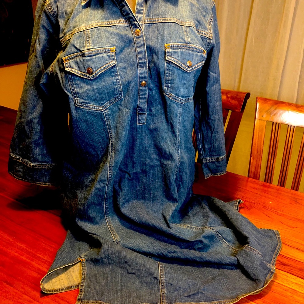 Denim Shirt Dress - Old Navy - Size 18